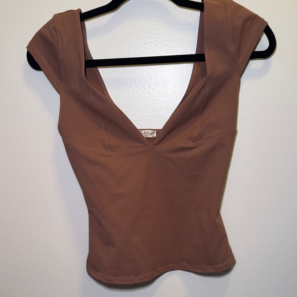 Free People Brown Crop Top